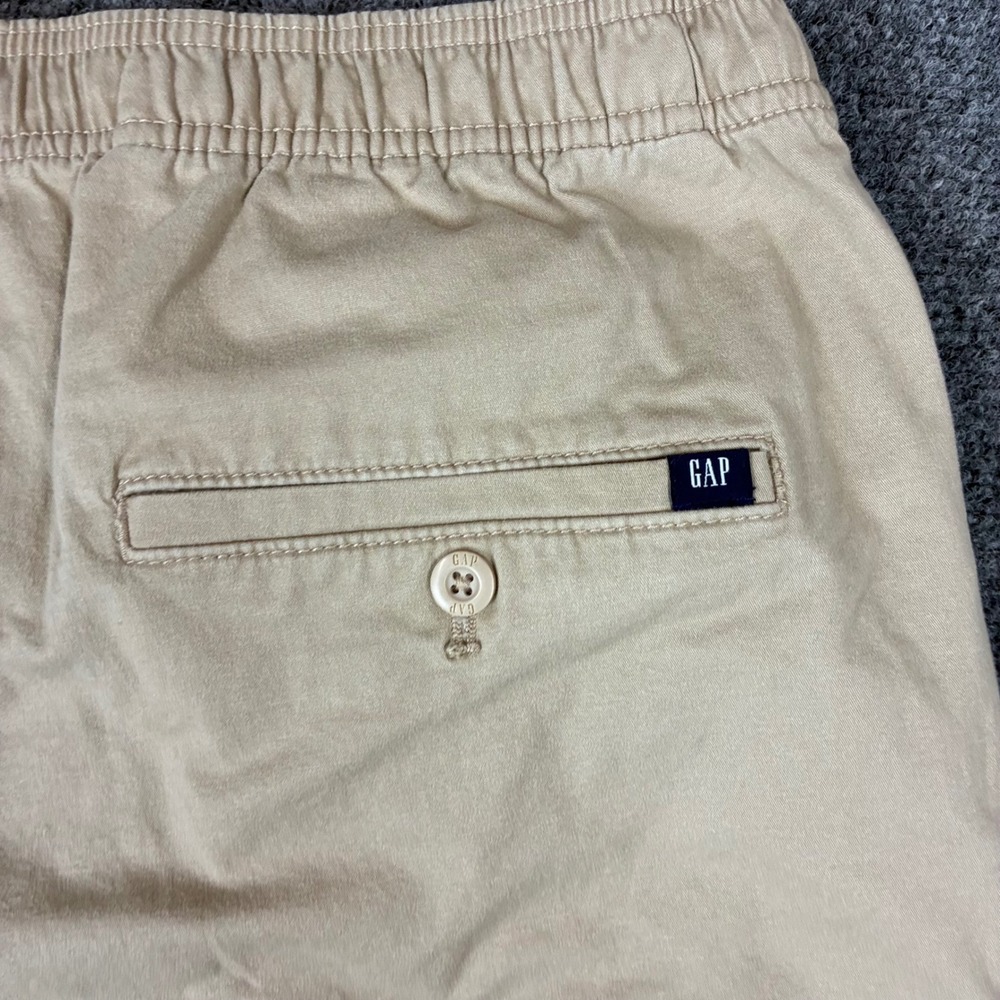 Gap Mens Size Medium 31x27 Khaki Jogger Pants Tan Elastic Waist Drawstring - Picture 7 of 8